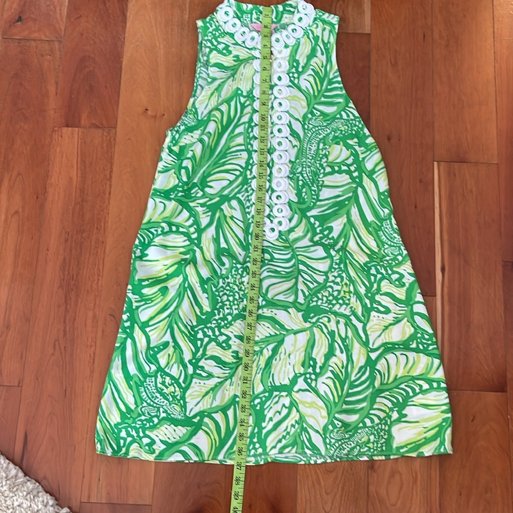 Lilly Pulitzer Green & White Sleeveless Mini Dress - Picture 5 of 8